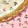 40Pcs 8 Colors Printed Alloy Enamal Pendants ENAM-CJ0002-62-6