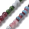 Handmade Millefiori Lampwork Beads Strands LAMP-F035-04-1