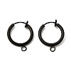 316 Surgical Stainless Steel Clip-on Hoop Earrings STAS-S101-15mm-01B-1