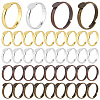 40Pcs 4 Colors Brass Pad Ring Bases KK-ME0003-97-1