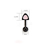 316L Surgical Stainless Steel Enamel Pink Cat Ear Shaped Cartilage Earrings for Women FS-WGA9D26-02-1