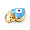 Rack Plating Brass Enamel Charms KK-G387-07G-06-3