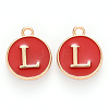 Golden Plated Enamel Alloy Charms ENAM-SZ0001-26C-L-2