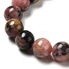 Natural Rhodonite Round Beads Strand G-E583-01A-3