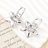 Star Brass Hoop Earrings for Women EJEW-U057-06C-02P-3