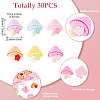 30Pcs Opaque Resin Cabochons CRES-TA0001-46-4
