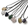 Irregular Nuggets Natural Mixed Gemstone Pendant Necklace G-H286-02-1