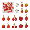 Spritewelry 16Pcs 8 Style Handmade Lampwork Pendants LAMP-SW0001-01-11