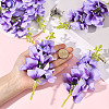 12Pcs Silk Fabric & Plastic Simulation Hyacinth AJEW-SC0031-57-4