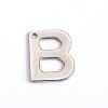 Tarnish Resistant 304 Stainless Steel Letter Charms X-STAS-O072-B-1