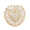 Brass Micro Pave Cubic Zirconia Slide Charms ZIRC-I068-03G-2