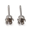 304 Stainless Steel Stud Earring Settings STAS-B004-06P-1