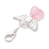 Heart Angel Acrylic Pendant Decorations HJEW-JM02538-01-4