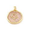 Transparent Epoxy Resin Brass Pendants KK-B163-01G-04-1