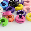 Mixed Color Zinc Alloy Grade A Rhinestone Letter Slide Charms ALRI-S130-C-1