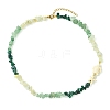 Natural Green Aventurine & Natural Malachite Necklaces NJEW-JN06632-3