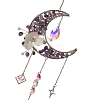 Flower Moon Metal & Natural Amethyst Chips Hanging Suncatcher GG-CBAB970-03B-2