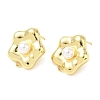 Brass Plastic Pearl Stud Earring Findings KK-G547-06G-1