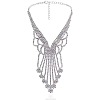 Alloy Crystal Rhinestone Chain Necklaces & Stud Dangle Earrings Sets FS-WG4CE3B-06-2