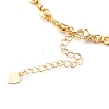 Brass Coffee Bean Chain Anklets AJEW-AN00420-3