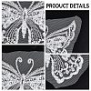 Gorgecraft 1Pc 3D Butterfly Polyester Computerized Embroidery Appliques for Wedding Dress DIY-GF0006-64-4