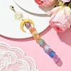 Electroplated Natural Quartz Pendant Decoration HJEW-JM02113-2