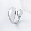 304 Stainless Steel Cuff Open Rings for Women AP0200-3-1