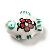 Handmade Printed Porcelain Beads PORC-F005-03E-2