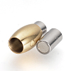 304 Stainless Steel Magnetic Clasps with Glue-in Ends STAS-Q211-01B-2