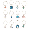 Alloy Enamel Wine Glass Charms AJEW-JO00181-1