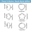 120Pcs 3 Styles Tibetan Style Alloy Bead Frames TIBE-SP0001-13-2