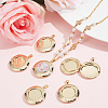 6Pcs Brass Locket Pendants KK-BBC0015-47-4