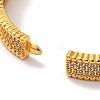 Brass Micro Pave Clear Cubic Zirconia Hinged Bangles for Women BJEW-Z061-18G-3