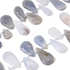 Natural Blue Chalcedony Beads Strands G-NH0075-B01-01-1