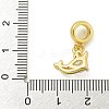 Rack Plating Brass Pave Clear AB Cubic Zirconia Whale European Dangle Charms KK-Z067-41G-3