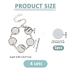 4 Sets Sublimation Blank Alloy Bracelet Making BJEW-FH0001-10C-2