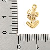 Brass Micro Pave Clear Cubic Zirconia Pendants KK-U015-09G-3