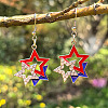 Independence Day Theme Alloy Enamel Dangle Earrings FS-WGE9304-04-1