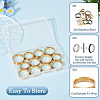  12Pcs 6 Size 201 Stainless Steel Grooved Finger Ring Settings RJEW-TA0001-05G-12