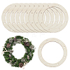 Fingerinspire 10Pcs Wreath Frames for Crafts WOOD-FG0001-34-1