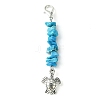 Synthetic Turquoise Chip Pendant Decorations HJEW-JM01321-2