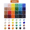 3600Pcs 24 Colors Transparent Electroplate Glass Beads GLAA-YW0003-34-1