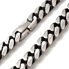 304 Stainless Steel Curb  Chain Necklaces NJEW-Q337-05B-AS-2