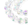 Electroplate Transparent Glass Beads Strands EGLA-B012-AB11-3