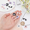 16Pcs 8 Style Spray Painted Alloy Pendants FIND-SC0001-90-3
