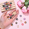 10Pcs Glass Pendants PALLOY-YW00061-01-5