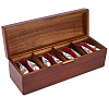 4 Grids Wooden drawer-Style Storage Boxes for Tea Bag CON-WH0088-48A-1