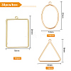 BENECREAT 30Pcs 3 Style Brass Pendants KK-BC0001-88G-2