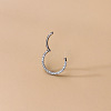 F136 Titanium Alloy Micro Pave Clear Cubic Zirconia Cartilage Earrings WG72C09-05-1-2