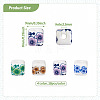 72Pcs 4 Color Handmade Porcelain Ceramic Beads Strands PORC-FW0001-01-3
